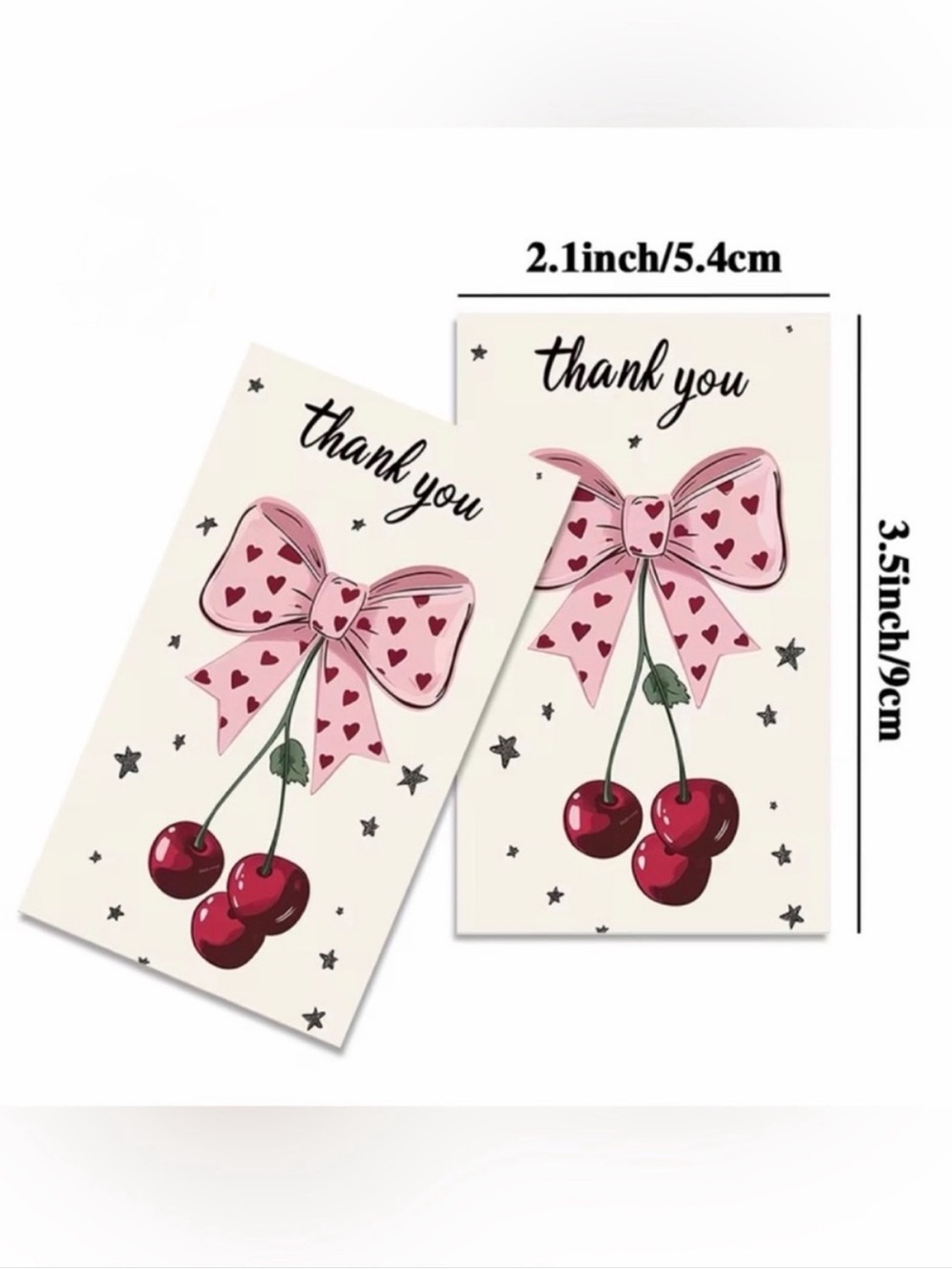555PC Bundle 25 10โx13โ Poly Mailers, 25 Cards, 500 Stickers & 5 Bag Charms - Picture 6 of 15